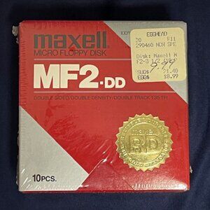 VTG MAXELL MF2DD 3.5" Micro Floppy Disks 10-Pack Double Sided 135 TPI